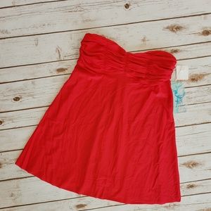 NWT- ECO SWIM Red Swimsuit Top Size Large